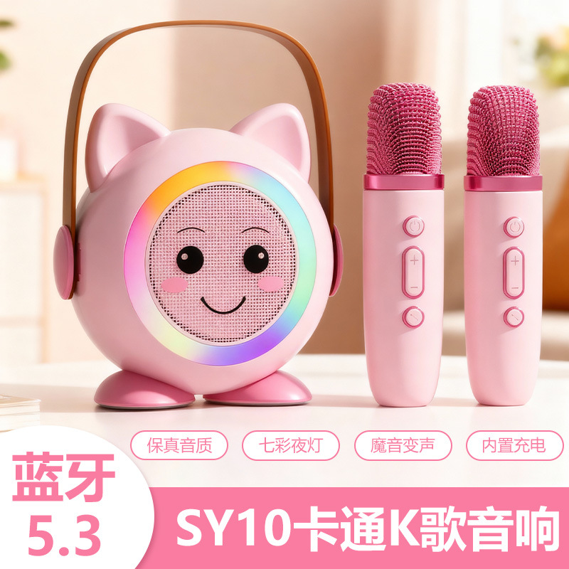 Foreign trade version SY10 Bluetooth speaker dual microphone home karaoke-Shenzhen City Jie Xing Sheng Electronic Technology Co., Ltd.